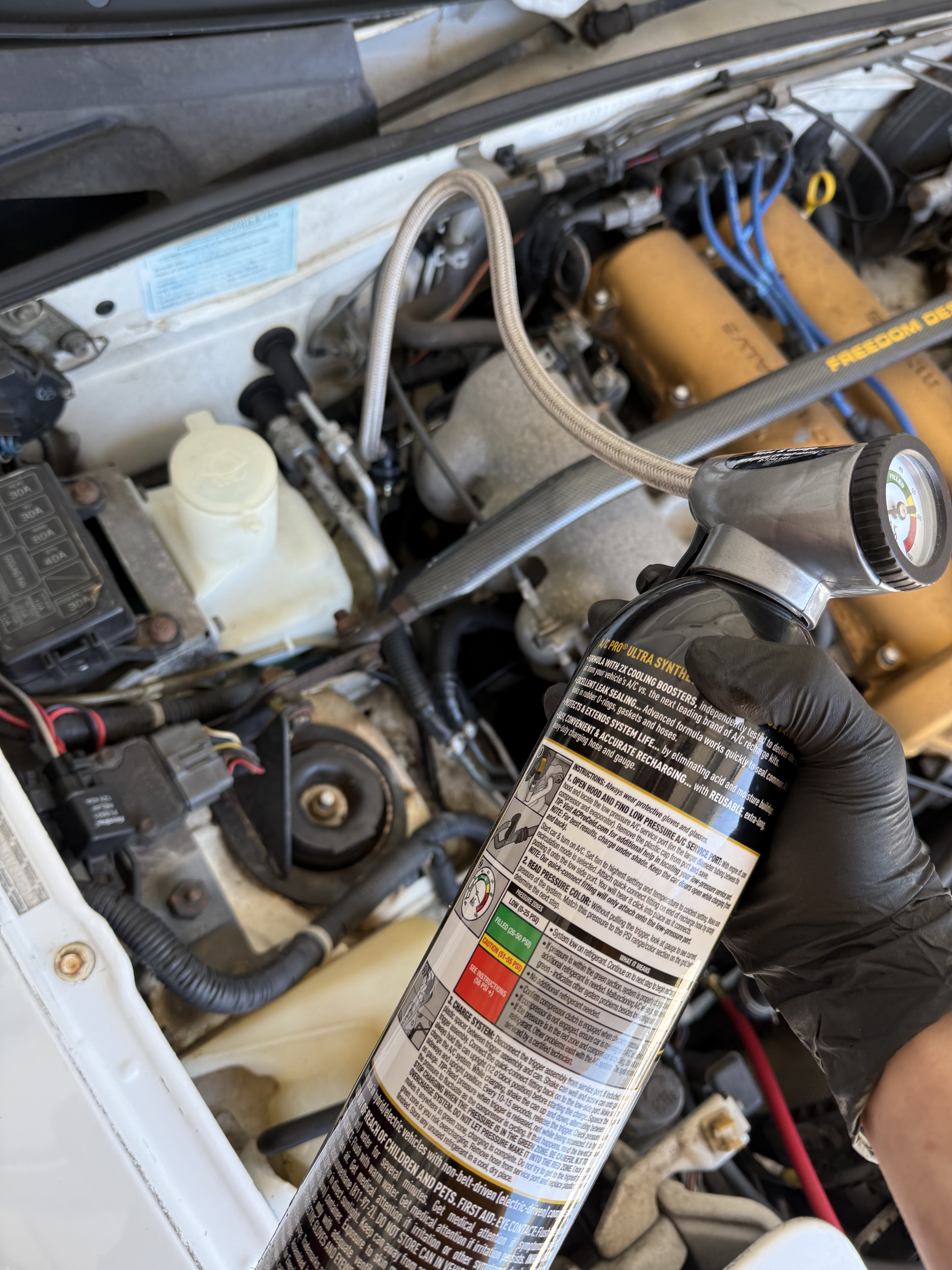 Charging the system with refrigerant
