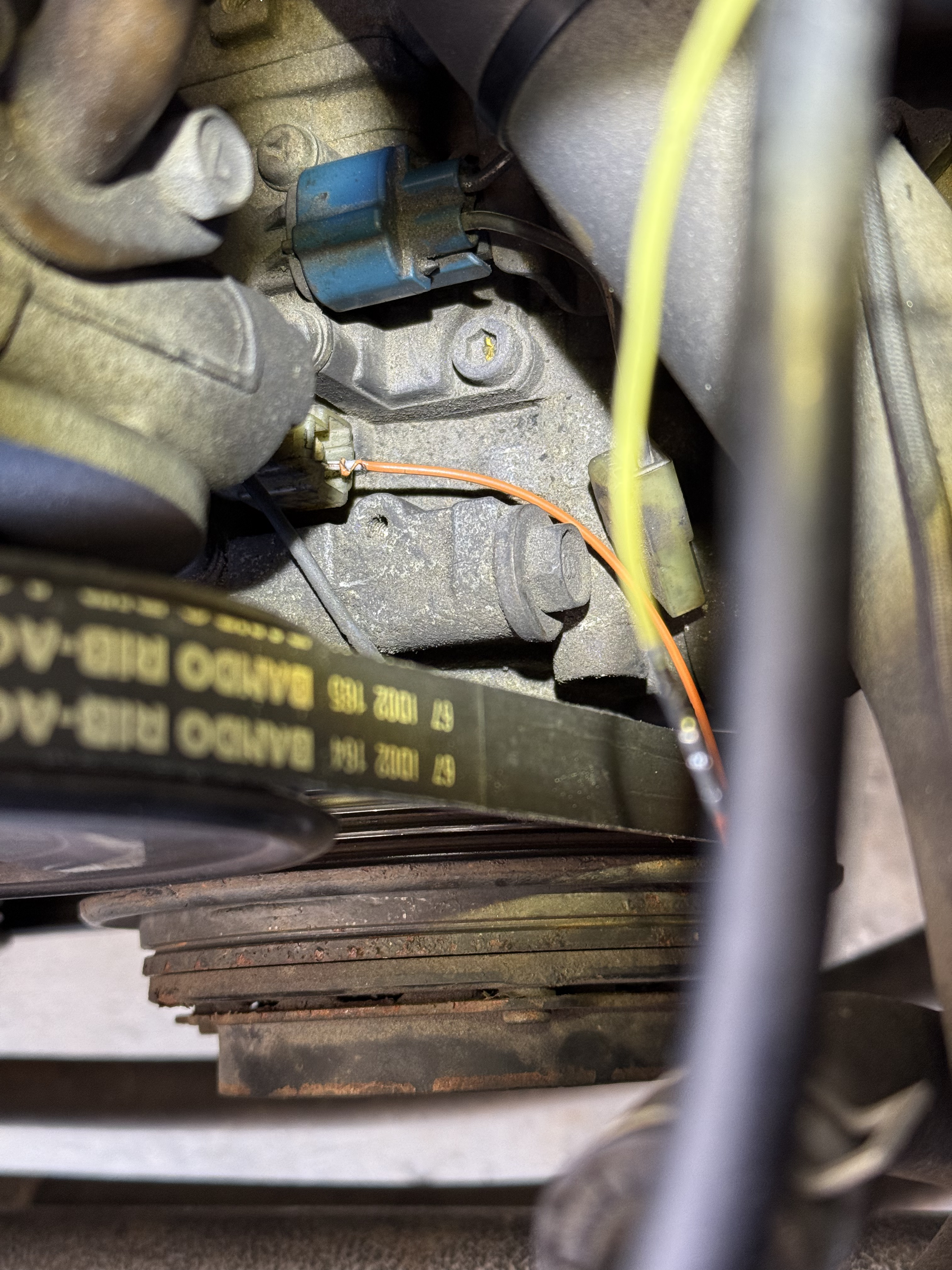 Testing the thermoswitch near the clutch relay